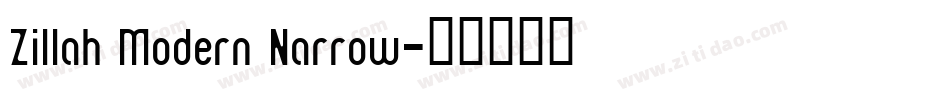 Zillah Modern Narrow字体转换